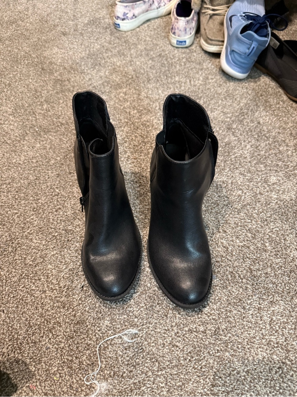 Women’s Black Ankle Booties with Side Zip - Sleek Everyday Style